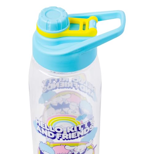 Silver Buffalo Sanrio Hello Kitty and Friends Chococat, Water Bottle, 28oz | Cinnamoroll, Kuromi, Keroppi, Badtz-Maru, Tuxedo Sam, My Melody, Screw Lid, Pochacco, Little Twin Stars, Pompompurin - color: Sanrio Hello Kitty and Friends Group, size: 28 Ounce