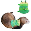 Ferret Harness and Leash Set - Small Animal Soft Fleece Vest with Safe Bell Halloween Outfit Adjustable Traction Rope Outdoor Walking Training Leash for Ferret Rat Bearded Dragon Kitten (Green) - color: Green