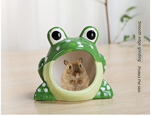 Cool Hamster House Hideout Ceramics Strawberry Shape Bed Cute Small Animal Pet Squirrel Hedgehog Chinchilla Nest Hamster Cage Accessories