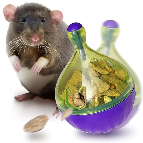 Rat Puzzle Foraging Toy, Interactive Toys for Guinea Pig Rabbit and Small Animal,Rats Enrichment and Sniffing Toy, Treat Dispensing Slow Toy for Rat cage Accessories 1pc