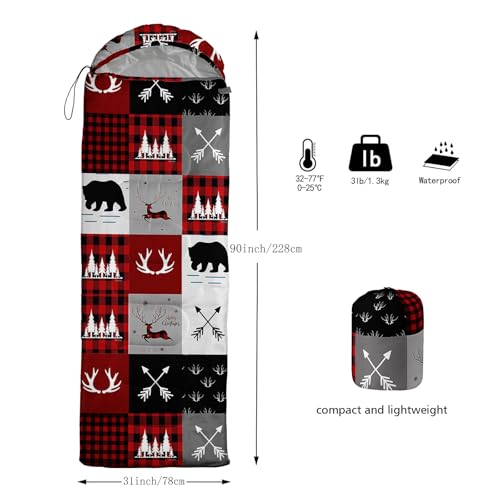 AILONEN Midnight Meow Sleeping Bag, Charcoal Cat Eyes Crescent Graphic, Portable Camp Sack Sleepover Style - color: S119