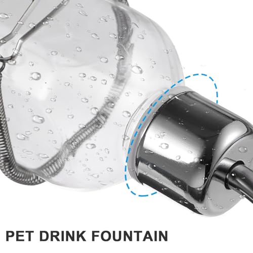 FENICAL Pet Cage Water Bottle, 11.8OZ Hanging Pet Drink Dispenser, Plastic | 2pcs Small Animal Water Feeder Bottle, Auto Feeding Crate Water Jar Chew-Proof, No Mess, Leakproof for Guinea Pig Hamster - size: 23.00X5.50X5.20CM