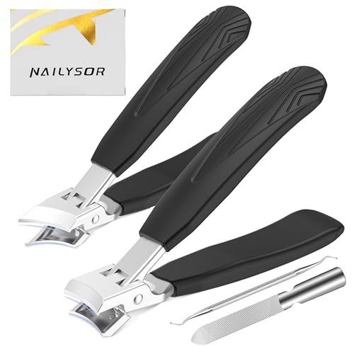Upgrade Large Toenail Clippers for Thick Nails for Seniors Long Handle, Ultra Sharp Precision Nail Clippers for Men, Curved Wide Jaw Opening Fingernail Clippers with Catcher Nail Cutter for Women - style: Classic