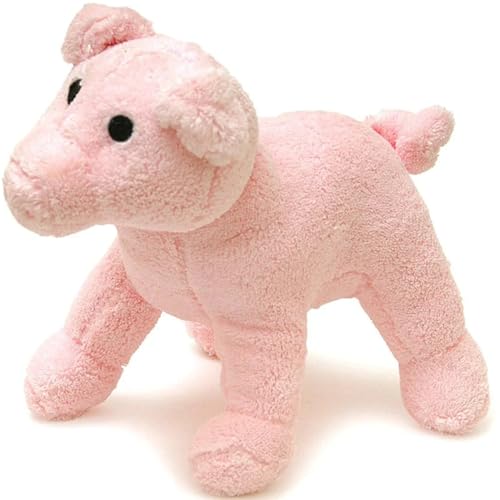 Jeffers Pet Animal Cuddlers Plush Squeaky Dog Toy, 8 inches - Pink Pig - color: Pink Pig