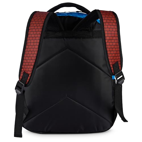 AI ACCESSORY INNOVATIONS Super Mario Brothers Backpack for Boys & Girls, 16 Inch Gaming Bookbag with Molded Toad Dangle, Blue, Featuring Mario, Luigi, Yoshi & Toad - color: Super Mario Bros