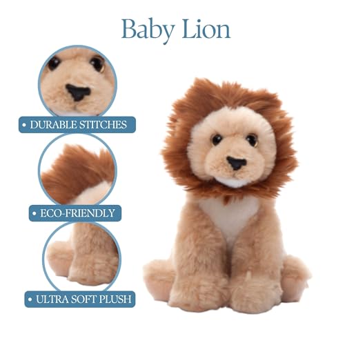 The Petting Zoo Lion Stuffed Animal Plushie, Gifts for Kids, Wild Onez Babiez Zoo Animals, Lion Plush Toy 6 inches - color: Lion