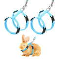 Rabbit Harness and Leash, Escape Proof Bunny Cat Leash Small Animal Harness Soft Adjustable Buckle(2Pcs, Sky Blue) for Bunny Kitten Cats Puppies Walking Hiking Training - color: Sky Blue
