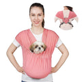 Supet Dog Sling Carrier for Small Pet, Adjustable Hands Free Front Backpack | Reduces Back & Neck Pain, Anti-Anxiety Chest Pouch, Soft Breathable Fabric, Fit Small Dogs, Cats, Puppy, Pink Regular 0-9Lbs - color: Pink, size: Regular