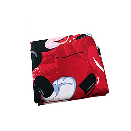 100% Cotton Kids Reversible Printing Mickey Mouse Couples Duvet Cover 2PCS Bedding Set with Zipper Closure, Twin(No Comforter) - color: Red, size: Twin