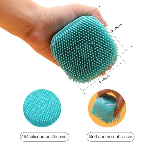 Pets Bath Brush | Scrubber for Bath | Dog Shampoo Brush | Dog Washing/Shower Brush, Suitable for Short/Long Haired Dogs,bathing dog brush (Blue)