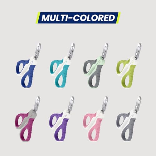 Pet Nail Clippers U07.1, Professional Claw Trimmer, Bended Scissor Special for Cats, Kittens, Dogs, Puppies, Small Animals, Grey/Tea Green - color: #09 Grey/Tea Green