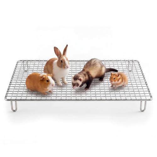 Stainless Steel Grids for Large Rabbit Litter Box Heavy Duty Cage Grid for 22x18x3 Inch Cage, Easy Clean Replacement-cage Bottom for Rabbit, Cat, Guinea Pig & Chinchilla
