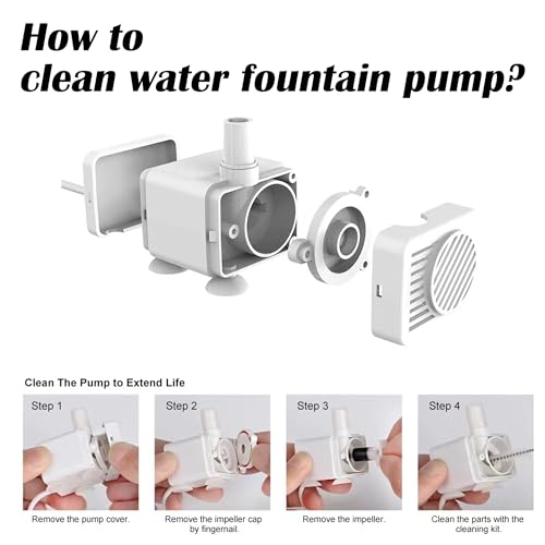 9PCS Pet Water Fountain Cleaning Kit with Compressed Sponge and Storage Box | Dog and Cat Water Fountain Brushes Fit Most Pet Water Dispensers,Pet Drinking Dispenser Cleaning Kit Cleaning brush