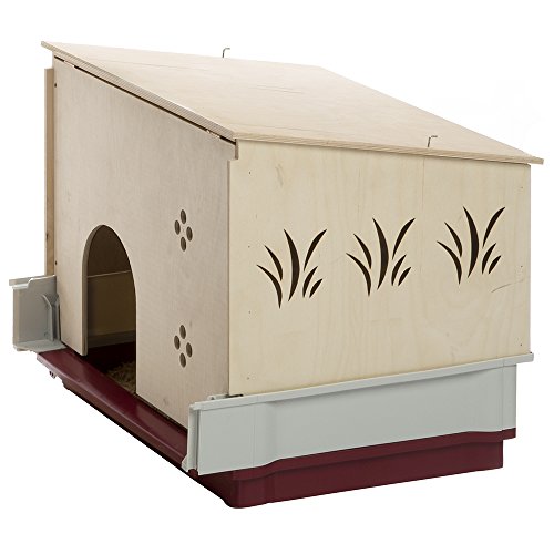 Ferplast Krolik Extra-Large Rabbit Cage w/ Wood Hutch Extension Rabbit Cage Includes All Accessories and Measures 55.9L x 23.62W x 19.68H and Includes ALL Accessories - style: Rabbit Cage w/ Wood Hutch