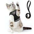Supet Cat Harness and Leash Set - Soft Mesh Adjustable Cat Vest Harness with Reflective Strap for Walking Cat and Puppy Rabbit - color: Black, size: S (Chest: 9.5" - 13.0")