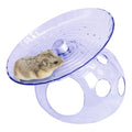 Hamiledyi Hamster Flying Saucer with Hideout House Plastic Hamster Wheel Small Animal Silent Running Wheel Gerbil Exercise Wheel Toy for Mice, Hamster and Other Small Pets (7In, Blue) - color: Blue