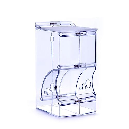 Hamsters Feeder Small Animals Automatic Dispenser Acrylic Clear Pet Food Storage Bowl for Dwarf Hamster Gerbils Mice Hedgehog Guinea Pig Pigeon Parrots (300ML) - color: 300ML