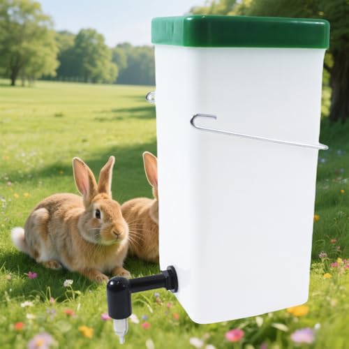 No-Drip Rabbit Water Bottle for Cage, 32oz Small Animal Water Dispenser Water Bottle for Small Pet/Bunny/Ferret/Hamster/Guinea Pig/Rabbit/Chinchilla/Mouse/Rat/Gerbil (Clear, 32 Ounce) - size: 32 Ounce