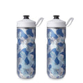 HydraPak Polar Sport Insulated Water Bottle 2-Pack (20oz, Contender Blue) | High Flow, BPA Free, Tri-Layer Insulation, Leakproof, Dash Handle, Easy Squeeze, Self-Sealing Cap, for Sports - color: Contender Blue, style: 20oz/600ml (2-Pack)