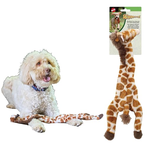 SPOT Skinneeez Giraffe 20 Inch Stuffing-Free Plush Squeaky Dog Toy – Long Interactive Chew Toy for Medium and Large Dogs – Mess-Free Play for Light & Moderate Chewers - style: Giraffe