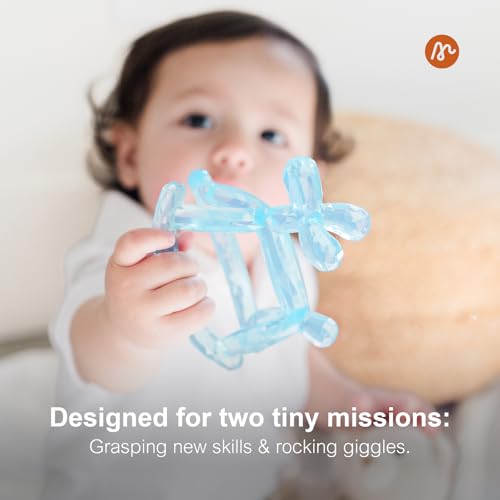 Baby Teether Toy, Food Grade Silicone Teething Toy for Babies 0-12 | Easy Grip, Multiple Biting Points, Soothes Teething Discomfort, BPA-Free, Easy to Clean - color: Amethyt