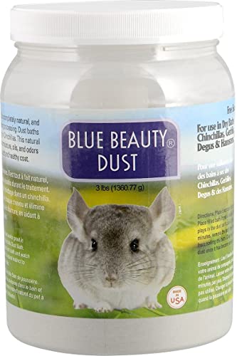 Lixit Blue Beauty® Chinchilla Dust Powder - Dry Bath Grooming Dust for Hamsters, Gerbil, Degus, and Small Animals - Made in the USA (18 Pound) - size: 18 Pound