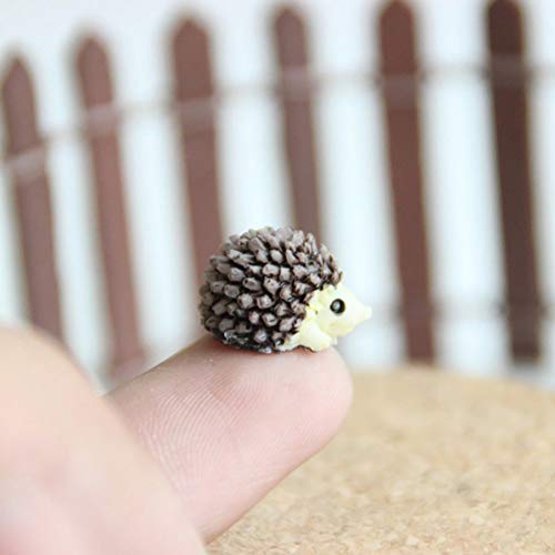 X Hot Popcorn 30 Pcs Mini Hedgehog Figurines, Small Resin Hedgehogs | Tiny Resin Animals, Miniature Figurines, Miniature Moss Landscape, DIY Garden Decor