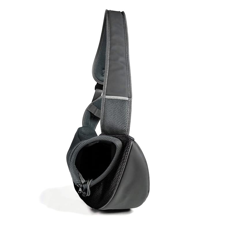Kucehiup Pet Sling Carrier Travelling Hands-Free Puppy Backpack Black - color: Black