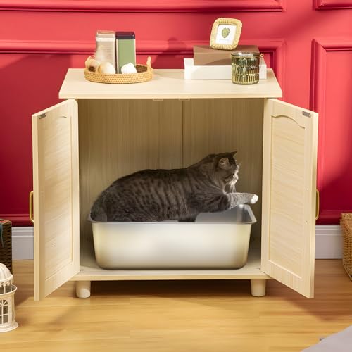 Stainless Steel Litter Box 2 Pack, 18"x14"x6"(Height) Medium to Large Cat Litter Box Easy Clean, Non Stick Metal Litters Boxes No Smell for Full-Grown Cats or Kitty/Kitten | Metal Cat Litters Box Easy Clean Indoor No Smell for Full-Grown Cats or Kitty/Kit