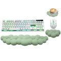Cloud Wrist Rest Keyboard, PU Leather Wrist Rest for Computer Keyboard | Ergonomic Keyboard Wrist Rest with Memory Foam, Cute Mouse Wrist Rest for Gaming, Office, Computer, Pain Relief, Pastel Green - color: Pastel Green