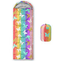QOOMO Camping Sleeping Bags,3 Season Warm & Cool Weather,Lightweight,Waterproof Sleeping Bags for Adults & Kids,Traveling,and Outdoors,Camping Gear Equipment - color: Rainbow Butterfly 2