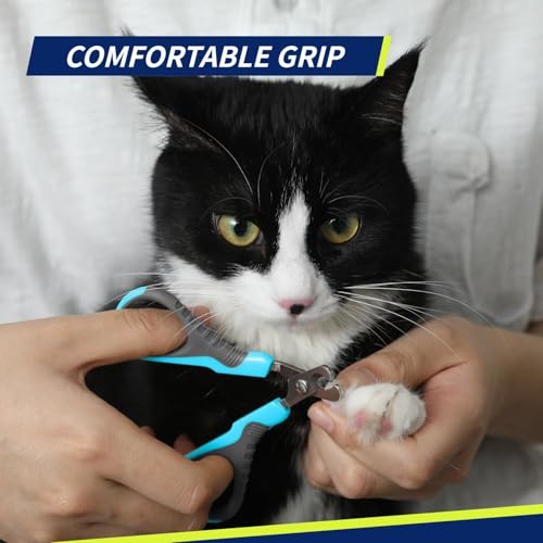 Pet Nail Clippers U07.1, Professional Claw Trimmer, Bended Scissor Special for Cats, Kittens, Dogs, Puppies, Small Animals, Grey/Maya Blue - color: #13 Grey/Maya Blue