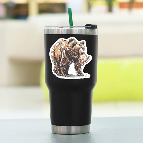100 PCS Bear Stickers Pack – Waterproof Vinyl Decals for Water Bottles, Laptops, Phones, Notebook, Cars – Cool Vibrant Graphics for Bear Enthusiast - color: Bear