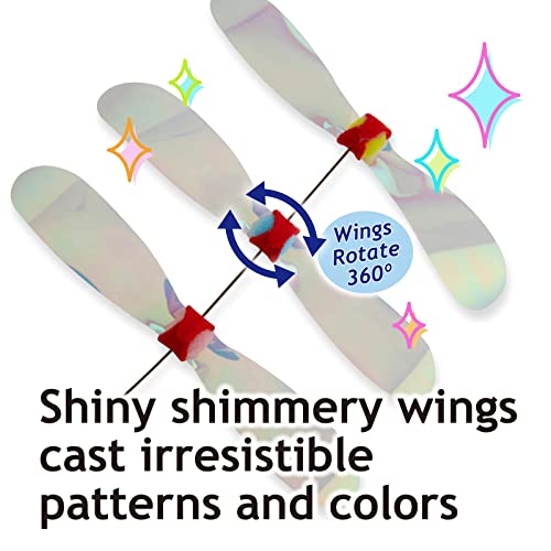 猫壱 NECOICHI Crinkly Critters Dancing Dragonfly Trio Wire Cat Wand No.1 Selling Cat Toy in Japan