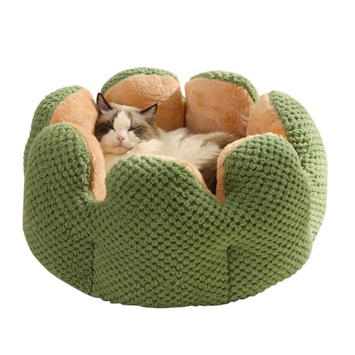 CWV Cute Cat Beds Kitten Beds, Soft Small Dog Beds, Washable Pet Beds for Puppy and Kitty, Cactus Shape, 23 Inch - color: Green
