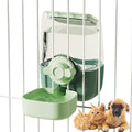 35oz Rabbit Water Bottle, Pet Hanging Automatic Water Dispenser for Small Animal Ferret Guinea Pig Chinchilla Dog Cat (Cage Grid Spacing 1.2''-2.1'') (Green) - color: Green