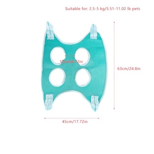 Cat Grooming Hammock Breathable Hanging Harness Restraint Holder Helper for Pet Nail Trimming Cutting Clipping Bathing Claw Care Small Dogs Chihuahua Poodle Puppy Benny Rabbit