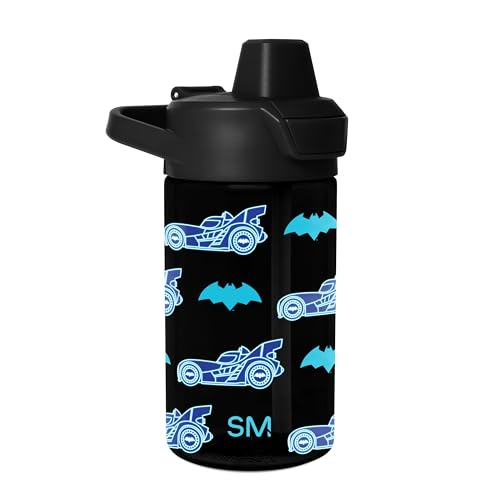 Simple Modern Batman Kids Tritan Plastic Summit Water Bottle | 12 oz BPA-Free Cup with Covered Leak Proof Straw Lid for Boys, Toddlers | Batwheels - color: DC: Batwheels, style: Covered Lid | 12oz