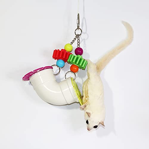 Cage Enhancement Set - Interactive Climbing Foraging Natural Branch Perch Cage Accessory Toy Bundle - for Sugar Gliders, Rats, Ferrets, Hamsters, Squirrels, Parrots, Birds, Marmosets, Degus, Monkeys