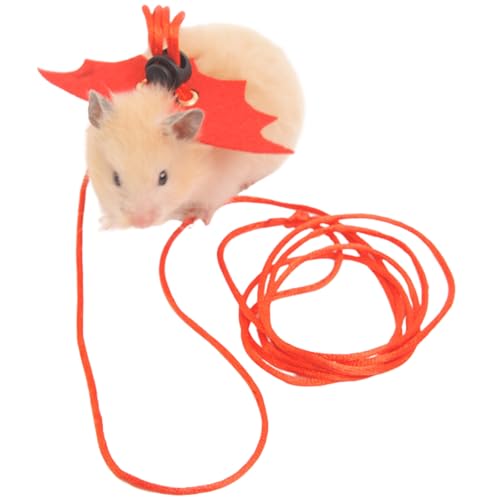 Small Animal Harness and Leash Set for Hamsters, Lizards, and Bearded Dragons - Secure, Adjustable, and Comfortable Walking Accessory (Red) - color: Red