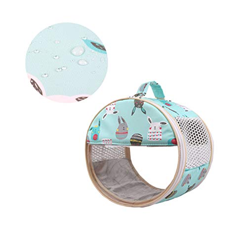 Small Pet Carrier Bag Portable Travel Carrier for Hamster Rat Baby Guinea Pig Sugar Glider Hedgehog Small Birds (M, Green) - color: Green
