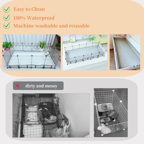 DZWLKJ Guinea Pig Cage Liner Tarp Bottom Waterproof and Washable Base Also for Rabbits, Bunny, Chinchesillas, Hedgehog, Ferrets and Other Small Animals(24x36 inches) - size: 24.0"L x 36.0"W x 4.0"H