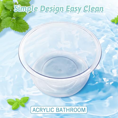 kathson Hamster Sand Bath Box Transparent Gerbil Bathroom & Digging Box Acrylic Small Animals Litter Box Syrian Hamster Dust Bath Container Cage Accessories for Mice Lemmings (Circle) - size: Circle
