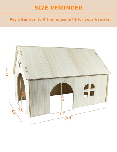 Guinea Pig Chinchilla Hideouts Cages Toys Accessories Wooden House and Habitats Hides Nature Huts for Hamster Squirrel Rat and Other Small Animals etc.