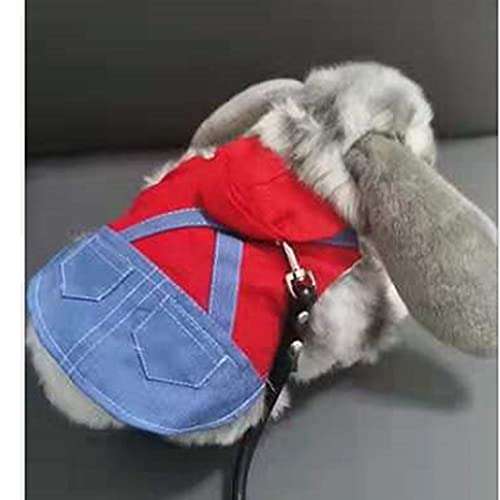 Small Pet Costume Rabbit Clothes Ferret Hoodies Sweatshirt Bunny Vest Harness and Leash Set Kitten Sweater Small Animals Outfits for Chihuahua Kitty Mini Dog and Small Breeds (A, S) - size: S