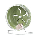 8.4" Height-Adjustable Silent Hamster Wheel Stand, Quiet Hamster Exercise Wheels, Chinchilla Running Spinner Cage Accessories for Gerbil Guinea Pig Mouse Sugar Glider (Green)