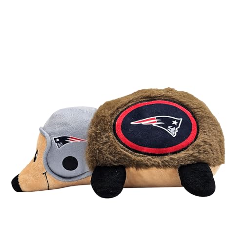NFL NEW England Patriots Plush Hedgehog Toy for Dogs & Cats, Cool Soft Pet Toy for Fun and Interactive Play, Dog Chew Toy with Squeaker, Licensed Hot Pet Toy - color: New England Patriots