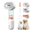 Vacuum Dog Brush for Shedding, Mess-Free Grooming | 4-in-1 Grooming, Traps Loose Hair, Self-Cleaning, Slicker Brush, Low Noise, Dogs & Cats, Short & Medium Coats