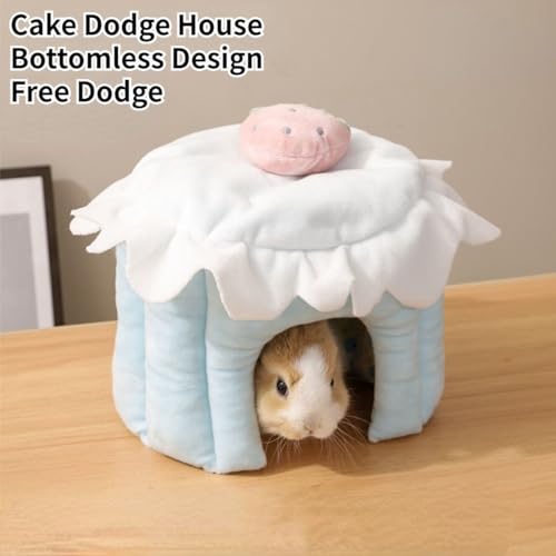 Cake Shaped Guinea Pig Hideout Tunnel, Cage Accessories for Bunny, Hamster, Chinchilla, Ferret, Rabbit and Other Small Pets (Pink, Medium) - color: Pink, size: M