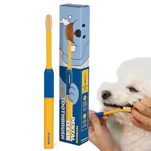 PETHROOM Pet Toothbrush for Cats & Dogs, 20 × 7 mm Standard Head (Medium) | Ultra-Soft Fine Bristles Gently Clean Teeth and Gumlines, Helping Remove Plaque, Ideal for Cats & Small to Medium Dogs - color: Medium